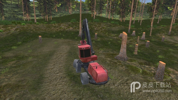 Forest Harvester Tractor 3D