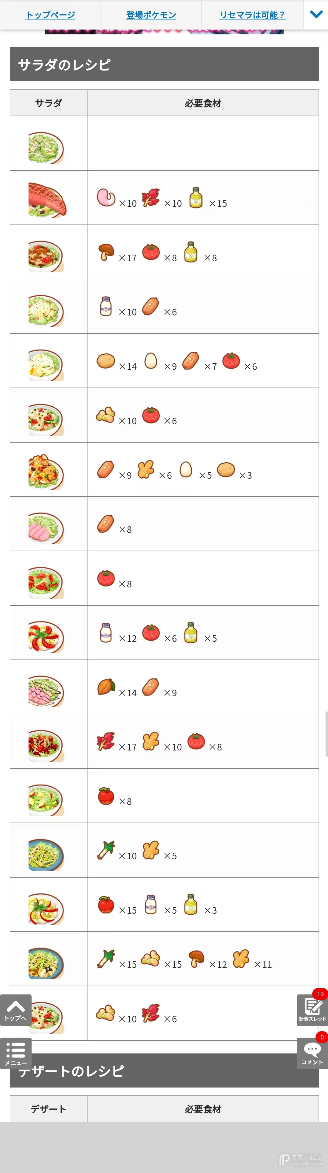 宝可梦sleep料理合成汇总